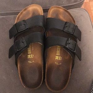 Black birkenstocks size 38